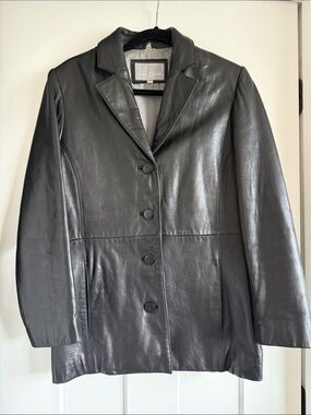 Juliet Michelle blazer leather jacket Adler